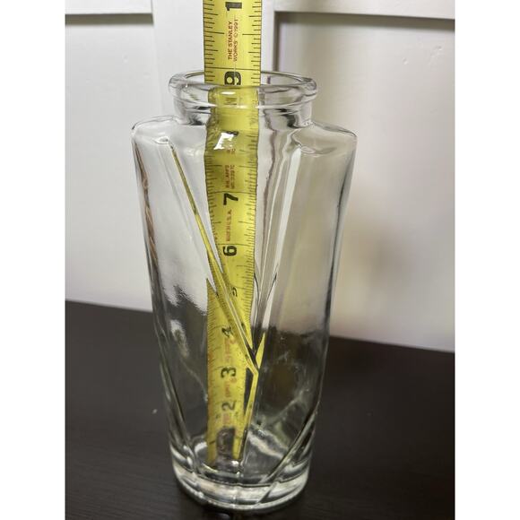 VTG Ann's House of Nuts Clear Twisted Glass Jar 9" Tall 3" Wide No Cork Lid - Picture 6 of 7